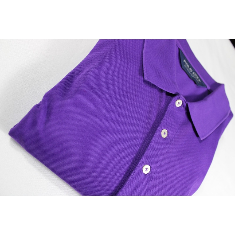 Polo Golf Ralph Lauren Vintage Purple Polo Shirt Men's XL Cotton Crest 1894